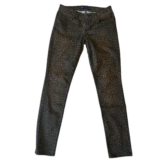 EUC Divine Rights of Denim Leopard High Rise Skinny Pants Brown Women's Size 27 - Picture 4 of 11